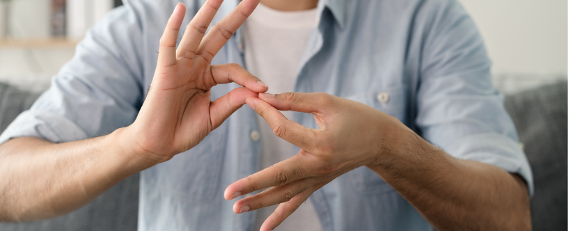 Picture of Someone Doing Sign Language